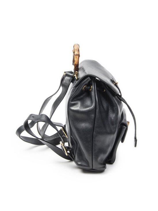 Gucci Mini Bamboo Backpack Navy Calfskin Leather main image 5